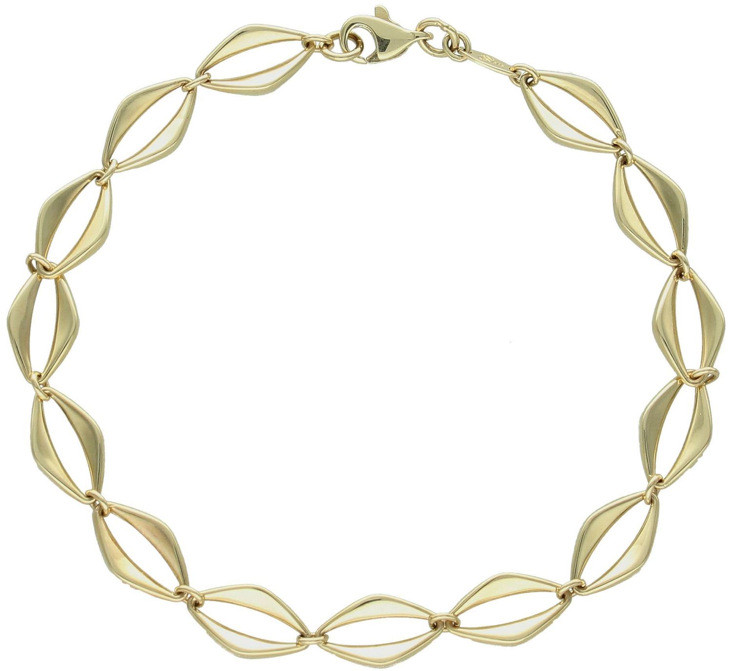 Bransoletka złota geometryczny wzór próba 375, BR 5087 375 Złota bransoletka wykonana z 9 karatowego żółtego złota. Bransoletka to idealny pomysł na prezent. 2.jpg